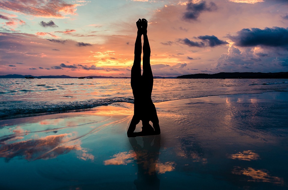 Yoga at the beach