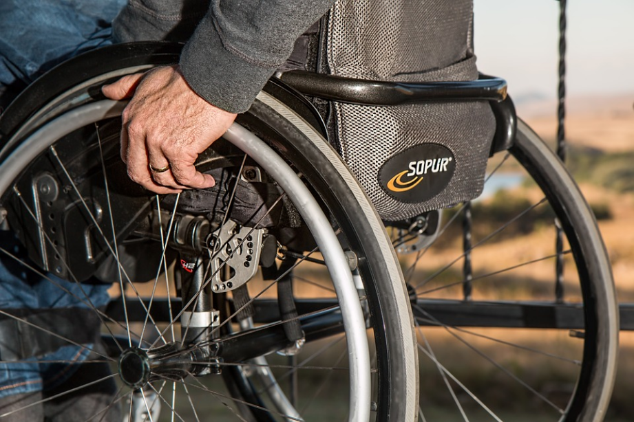 a person using a wheel chair